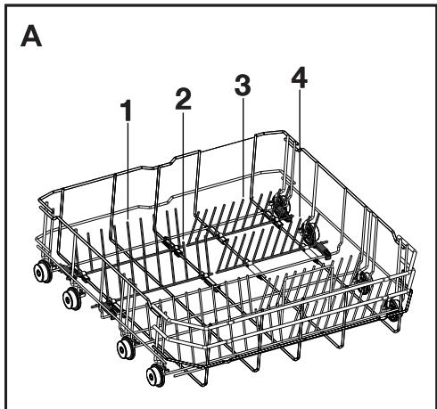 BEKO DFN2432S - Tiges du panier inférieur rétractables (4 & 8 pièces) (varie selon le modèle) - 1