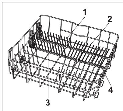 BEKO DIN 5532 - Tiges du panier inférieur rétractables (4 pièces) - 1