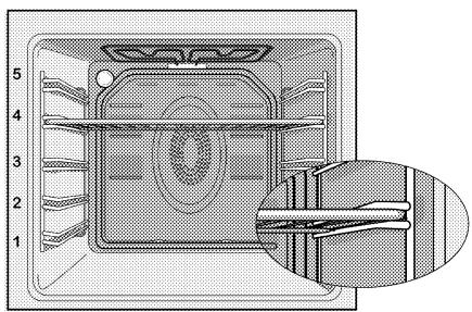 BEKO BIET26400XCS - Positions des châssis (pour modèle avec grill) - 1
