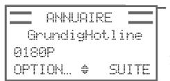 GRUNDIG CALÍOS BS 7105 TAD - Numérotation à partir de l'annuaire - 1
