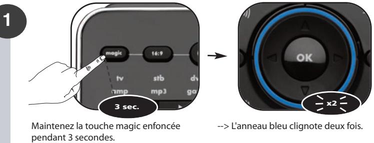 ONE FOR ALL SMART CONTROL - Pour rétablir la fonction d'origine d'une touche : - 1