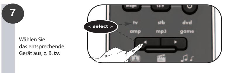 ONE FOR ALL SMART CONTROL - Zurücksetzen einer Taste auf die Original-Funktion - 7