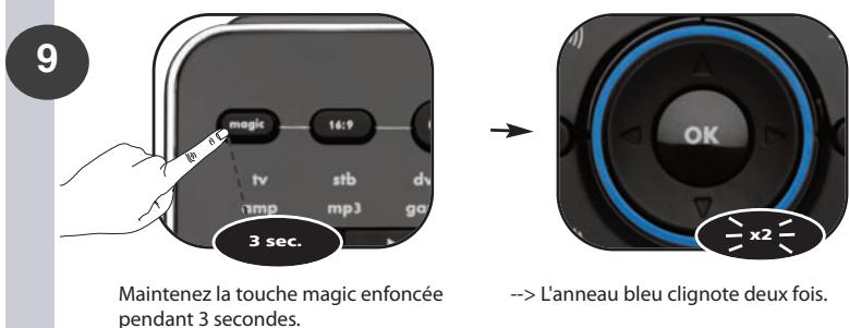 ONE FOR ALL SMART CONTROL - Pour rétablir la fonction d'origine d'une touche : - 9