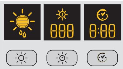 HOTPOINT-ARISTON AAQCF81U - Das Display verfügt über drei Abschnittte, jeweils mit entsprechender Taste. - 1