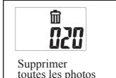 OREGON SCIENTIFIC APPAREIL PHOTO NUMÉRIQUE DORA - e) Supprimer toutes les photos - 1