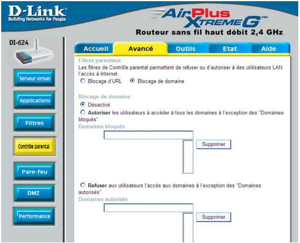 D-LINK DI-624 WIRELESS - Utilisation du menu de configuration (suite) - 1