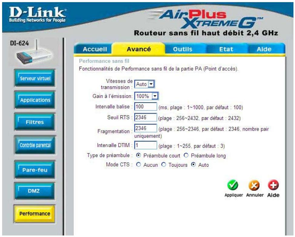 D-LINK DI-624 WIRELESS - Utilisation du menu de configuration (suite) - 1