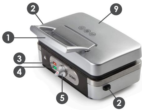 DOMO DO9136C SNACKMAKER - EINZELTEILEÜBERSICHT - 1