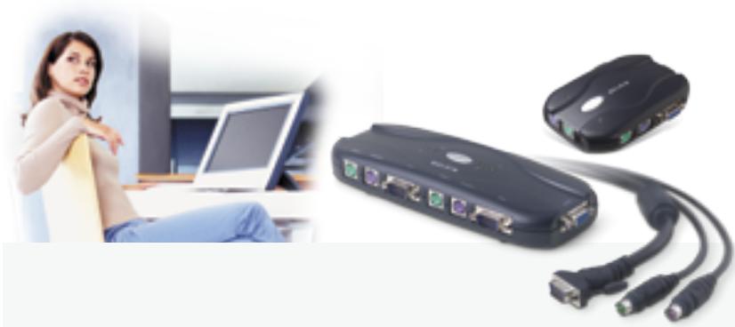 BELKIN SWITCH KVM À 4 PORTS #F1DJ104PF - 2