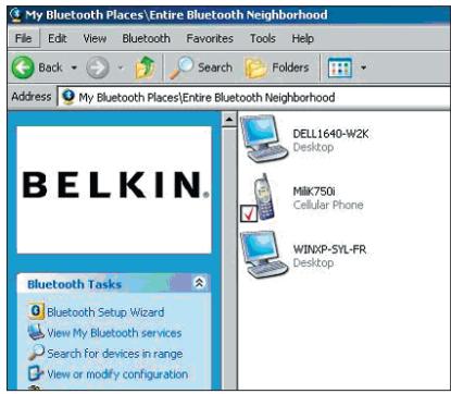 BELKIN ADAPTATEUR USB BLUETOOTH™-100 MÈTRES #F8T012FR - A Belkin Bluetooth-szoftver használata - 1