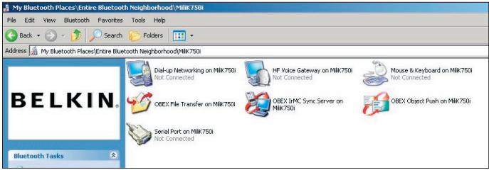 BELKIN ADAPTATEUR USB BLUETOOTH™-100 MÈTRES #F8T012FR - How to use the Belkin Bluetooth software - 1