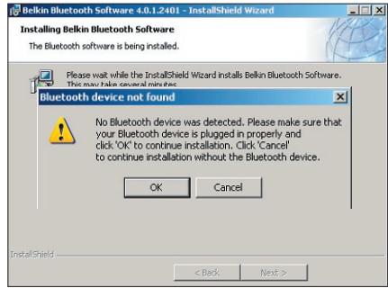 BELKIN ADAPTATEUR USB BLUETOOTH™-100 MÈTRES #F8T012FR - Instalación del software - 4