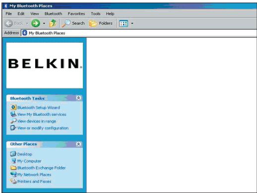 BELKIN ADAPTATEUR USB BLUETOOTH™-100 MÈTRES #F8T012FR - Verwenden der Belkin Bluetooth-Software - 1