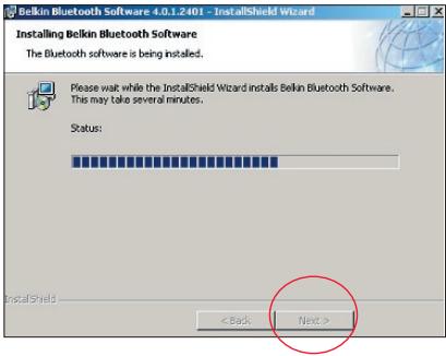 BELKIN ADAPTATEUR USB BLUETOOTH™-100 MÈTRES #F8T012FR - Softwareinstallation unter Windows 98 SE, ME, 2000 und XP - 1