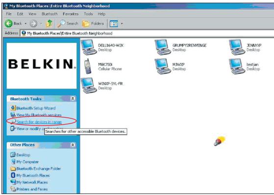 BELKIN ADAPTATEUR USB BLUETOOTH™-100 MÈTRES #F8T012FR - Sādan bruges Belkin Bluetooth-softwaren - 1