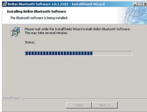 BELKIN ADAPTATEUR USB BLUETOOTH™-100 MÈTRES #F8T012FR - Software Setup for Windows 98 SE, Me, 2000, and XP - 5