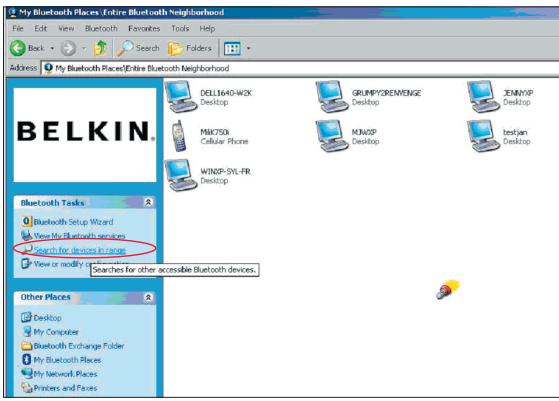 BELKIN ADAPTATEUR USB BLUETOOTH™-100 MÈTRES #F8T012FR - Så har använder du Belkins Bluetooth-programvara - 1