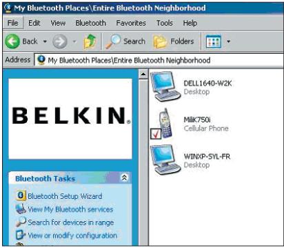 BELKIN ADAPTATEUR USB BLUETOOTH™-100 MÈTRES #F8T012FR - Sādan bruges Belkin Bluetooth-softwaren - 1