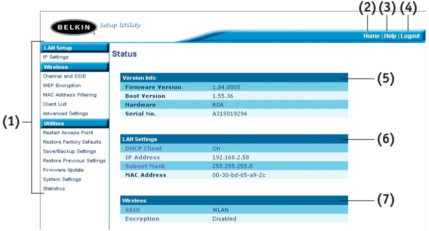BELKIN POINT D'ACCÉS 802.11B #F5D6130FR - Abmelden vom Access Point - 1