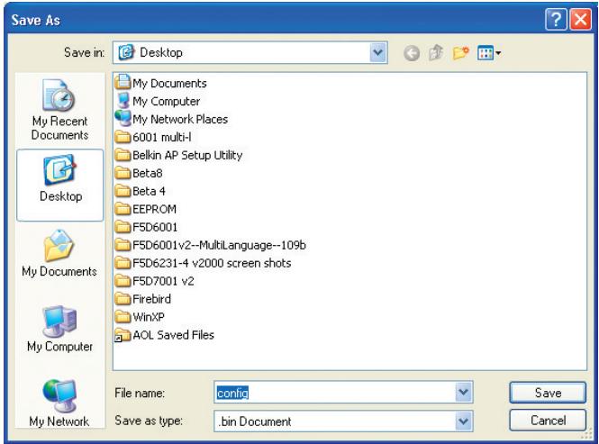 BELKIN POINT D'ACCÉS 802.11B #F5D6130FR - Utilities > Save/Backup Current Settings - 2