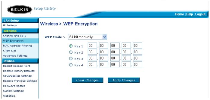 BELKIN POINT D'ACCÉS 802.11B #F5D6130FR - Setting WEP Encryption using a Passphrase - 2