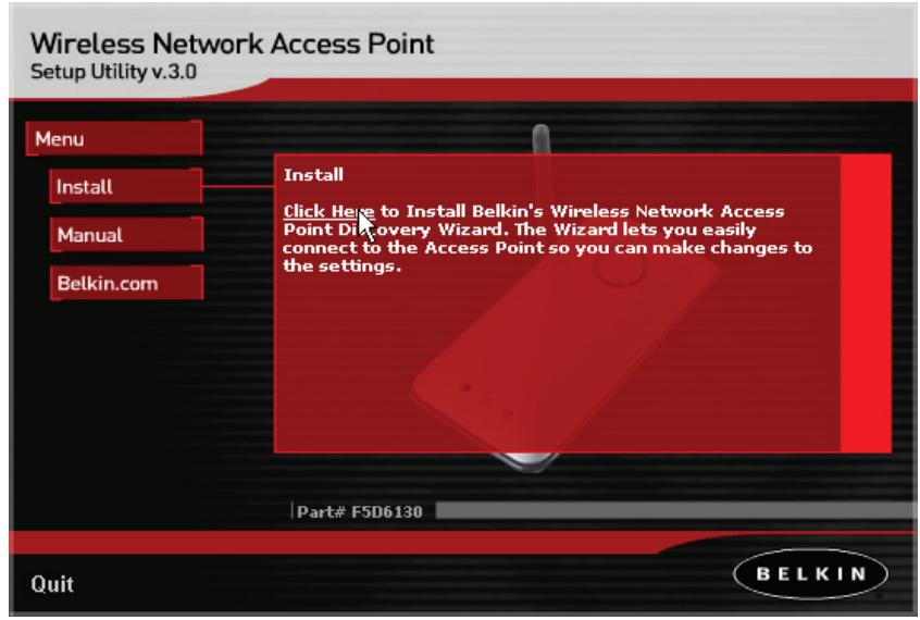 BELKIN POINT D'ACCÉS 802.11B #F5D6130FR - Paso 2: Instale el asistente de localización - 1
