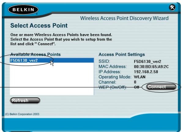 BELKIN POINT D'ACCÉS 802.11B #F5D6130FR - Étape 2 : installation de l'assistant de recherche (discovery wizard) - 5