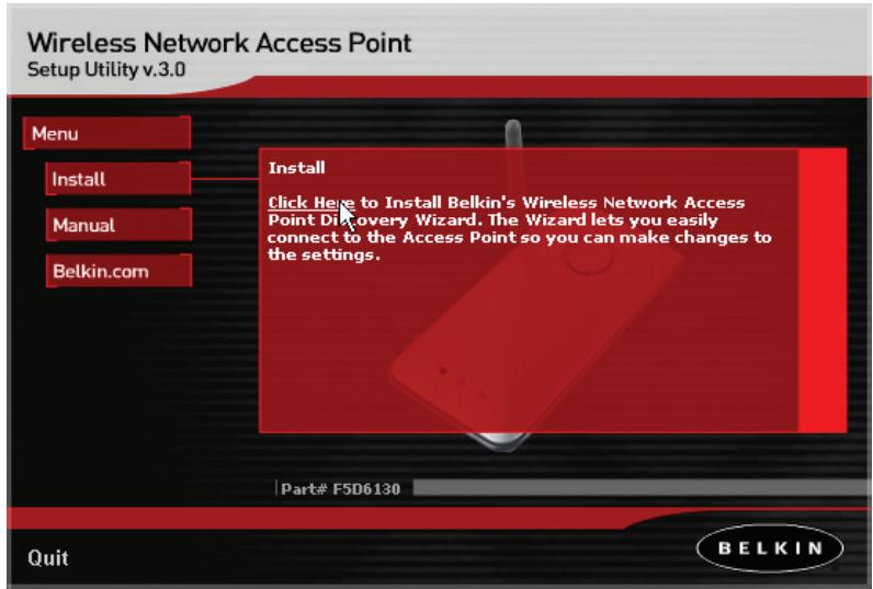 BELKIN POINT D'ACCÉS 802.11B #F5D6130FR - Stap 2: Installee de Discovery Wizard - 1