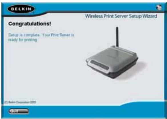 BELKIN SERVEUR D’IMPRESSION SANS FIL #F1UP0001FR - DE PRINTSERVER AANSLUieten MET BEHULP VAN DE SETUP WIZARD - 1