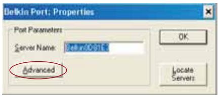 BELKIN SERVEUR D’IMPRESSION SANS FIL #F1UP0001FR - como acceder al menu avanzado de monitor de puerto Belkin - 2