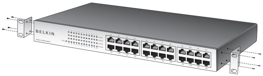 BELKIN SWITCH 10/100 À 16 PORTS #F5D5131EA16 - Collocazione su rack da 19 pollici - 1