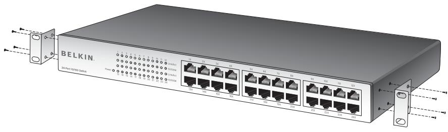 BELKIN SWITCH 10/100 À 16 PORTS #F5D5131EA16 - Colocacion en un bastidor de 19 pulgadas - 1