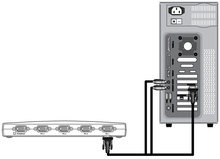 BELKIN SWITCH KVM 4 PORTS OMNIVIEW E (AVEC 4 CÂBLES) #F1DB104P2EAB - Step 4 - 1