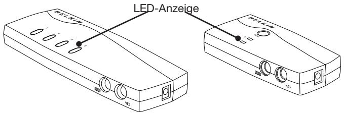 BELKIN SWITCH KVM 4 PORTS OMNIVIEW E (AVEC 4 CÂBLES) #F1DB104P2EAB - Auswahl eines Computers mit Direktwahlschalter - 1