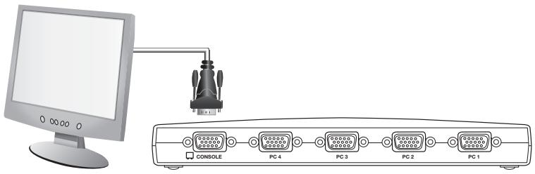 BELKIN SWITCH KVM 4 PORTS OMNIVIEW E (AVEC 4 CÂBLES) #F1DB104P2EAB - Fase 1 - 1