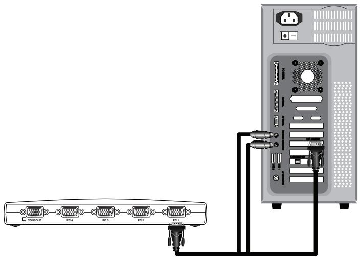 BELKIN SWITCH KVM 4 PORTS OMNIVIEW E (AVEC 4 CÂBLES) #F1DB104P2EAB - Fase 4 - 1