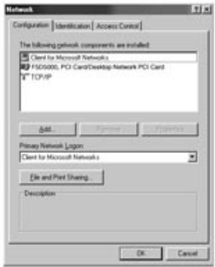 BELKIN CARTE PCI RÉSEAU DE BUREAU #F5D5000ED - Configuration des logiciels réseau - 1