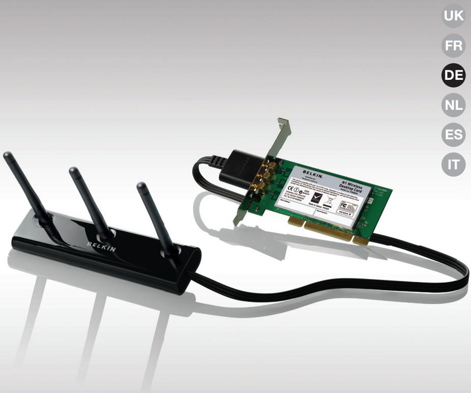 BELKIN CARTE RÉSEAU SANS FIL N1 POUR ORDINATEUR DE BUREAU #F5D8001FR - Kabellose N1 Desktop-Karte - 1