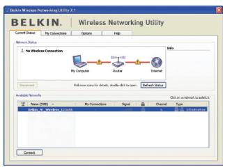 BELKIN CARTE RÉSEAU SANS FIL N1 POUR ORDINATEUR DE BUREAU #F5D8001FR - Utilisation de l'Utilitaire de surveillance réseau sans fil Belkin - 3