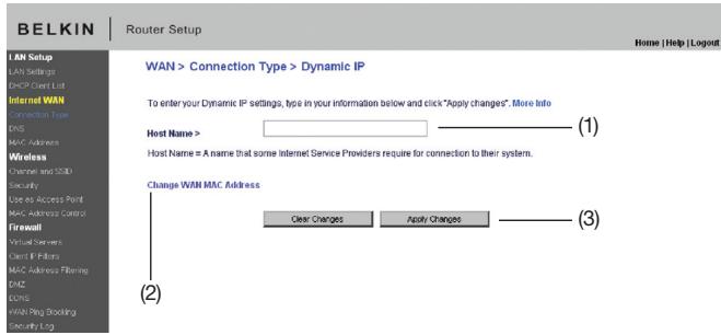 BELKIN ROUTEUR SANS FIL OPTIMISÉ #F6D4230ED4 - Réglage du type de connexion FAI comme « IP dynamique - 1