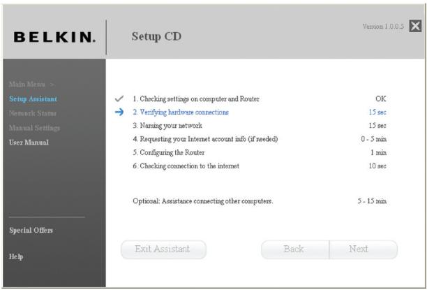 BELKIN ROUTEUR SANS FIL OPTIMISÉ #F6D4230ED4 - Vérification des connexions physiques - 2