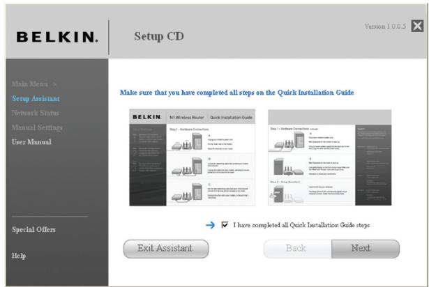 BELKIN ROUTEUR SANS FIL OPTIMISÉ #F6D4230ED4 - Écran de confirmation - 1