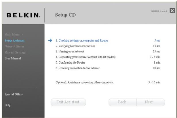 BELKIN ROUTEUR SANS FIL OPTIMISÉ #F6D4230ED4 - Écran de progression - 1