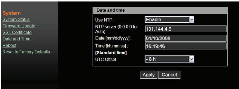 BELKIN SERVEUR DE CONSOLE SÉRIE OMNIVIEW #F1DP116SEA - Date et heures (NTP) - 1