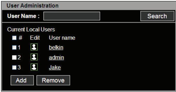 BELKIN SERVEUR DE CONSOLE SÉRIE OMNIVIEW #F1DP116SEA - Directives pour le nom d'utilisateur et mot de passe requis - 3