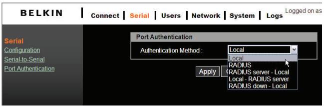 BELKIN SERVEUR DE CONSOLE SÉRIE OMNIVIEW #F1DP116SEA - Authentication de port - 1