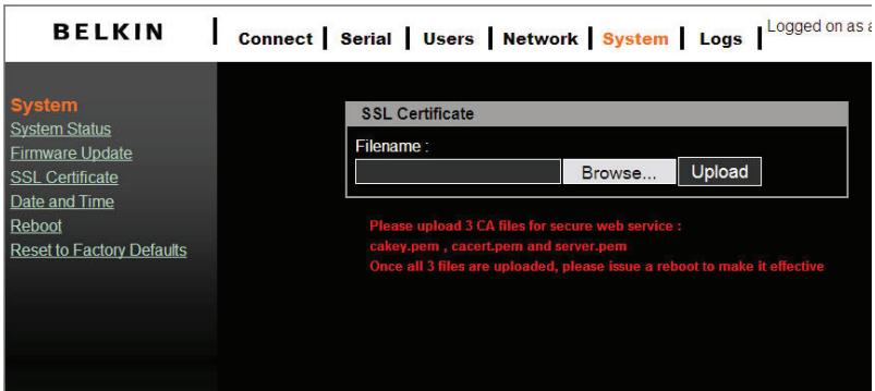 BELKIN SERVEUR DE CONSOLE SÉRIE OMNIVIEW #F1DP116SEA - SSL certificate [certificat SSL] - 1