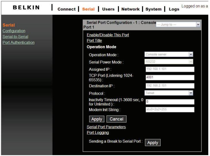BELKIN SERVEUR DE CONSOLE SÉRIE OMNIVIEW #F1DP116SEA - Applet java telnet - 1