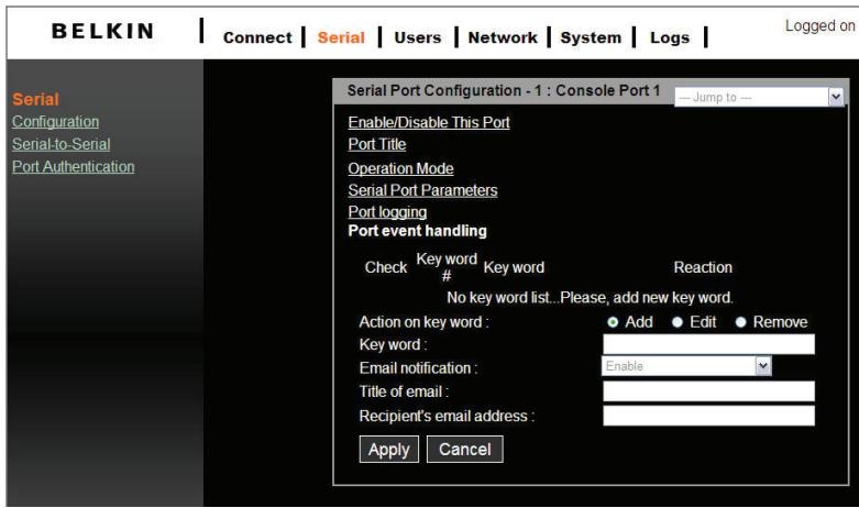 BELKIN SERVEUR DE CONSOLE SÉRIE OMNIVIEW #F1DP116SEA - Connexion du port - 2