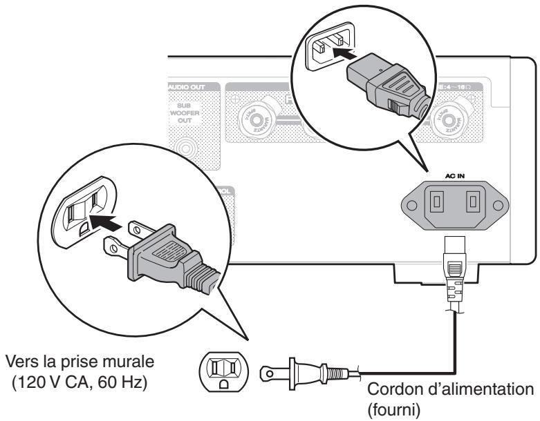 MARANTZ HDAMP - Connexion du cordon d'alimentation - 1